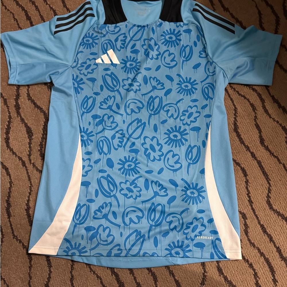 Adidas men’s Blue Floral Shirt